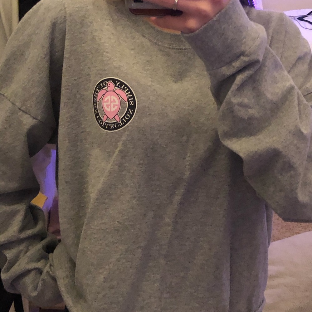 simply southern gray long sleeve top